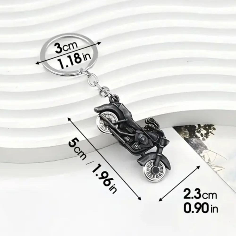 Metal Motorcycle‎ Charm Keychain NWT
